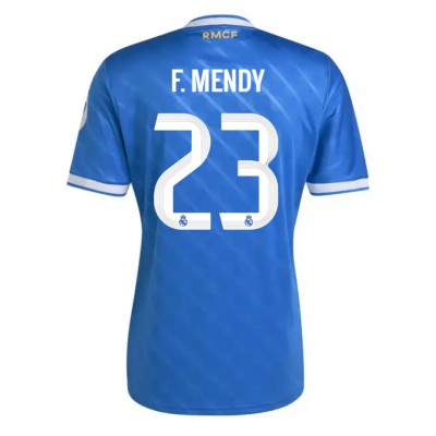Moški Nogometni dresi Real Madrid Ferland Mendy #23 Tretji 2025-26 Kratek Rokav Moški Nogometni dresi Real Madrid Ferland Mendy #23 Tretji 2025-26 Kratek Rokav